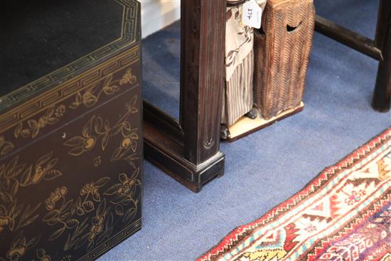 A late 19th century Chinese rosewood altar table, W.6ft 2in.